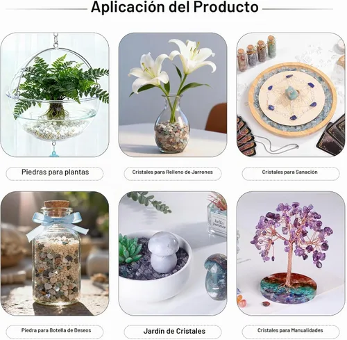 Vista 4 de SUNYIK Piedras de Cuarzo Trituradas con Forma Irregular de 1 Libra (Aproximadamente 460 Gramos)
