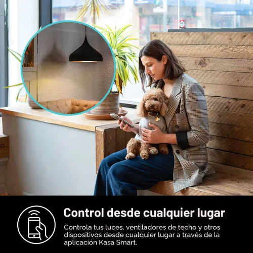 Vista 5 de Kasa Smart Interruptor de atenuación HS220, un solo polo, necesita cable neutro, interruptor de luz Wi-Fi de 2.4 GHz compatible con Alexa y Google