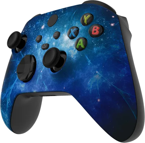 Vista 6 de eXtremeRate Custom Shell for Xbox Series X & S Controller, Blue Nebula Replacement Cover Front Housing Cover for Xbox Core Controller Wireless