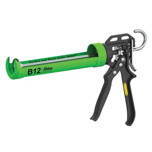 Vista 8 de Albion Engineering E12Q B-Line - Pistola de calafateo de cartucho inalámbrica, sin goteo, 12 V, 1 cuarto de galón