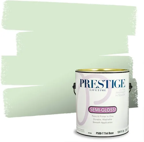 Vista 229 de PRESTIGE Pintura exterior e imprimación en uno, aloe, plano, 1 galón