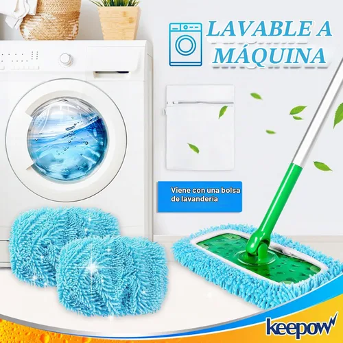 Vista 8 de Recambio de almohadillas húmedas compatible con trapeador Swiffer Sweeper y Paquete de 6
