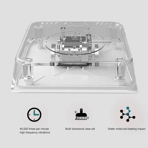 Vista 2 de VINGVO Mini lavavajillas USB, integrado IP67 potente ultrasónico de alta frecuencia USB lavavajillas portátil 5V con ventosa de silicona