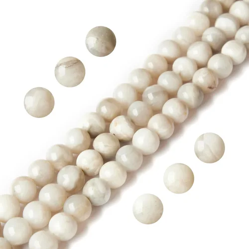 Vista 12 de 100 piezas de cuentas de ágata negra de 6 mm, cuentas naturales de piedras preciosas redondas sueltas para hacer joyas