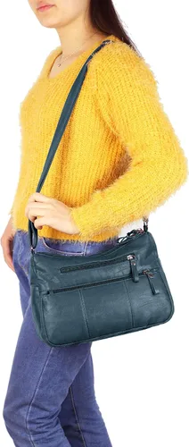 Vista 2 de Bolsos VOLGANIK ROCK para mujer de piel sintética suave, bolso de hombro para damas, bolso bandolera y bolsos de mano, liviano, con bolsillos