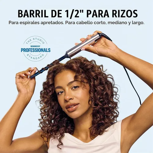 Vista 2 de BabylissPRO Nano Titanium Professional Curling Wand For All Hair Types, Reaches 430 Degrees For Long Lasting Curls