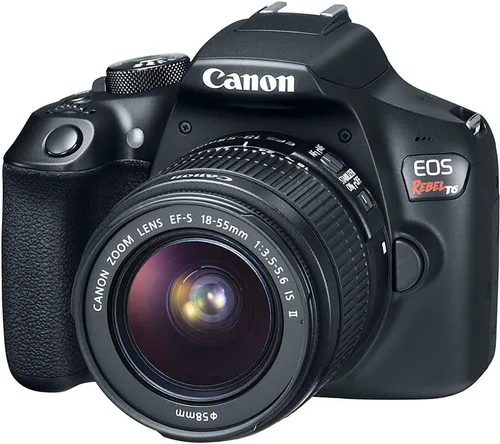 Vista 2 de Canon Cámara DSLR EOS Rebel T6 con lente de 0.709-2.165 in (1159C003) + monitor 4K + VideoMic Rode + tarjeta de 64 GB + kit de filtro de color + kit