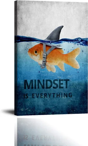 Vista 17 de Inspirational Hustle Wall Art - Lion Head withEncouraging Quotes Canvas Print Motivational Wall Decor, Black and White Office Picturtes Success