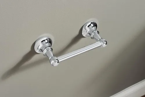 Vista 3 de Moen DN4408CH Vale - Soporte de papel higiénico giratorio de doble poste, cromado, 3.07 x 0.12 pulgadas y anillo de toalla DN4486CH Colección Vale