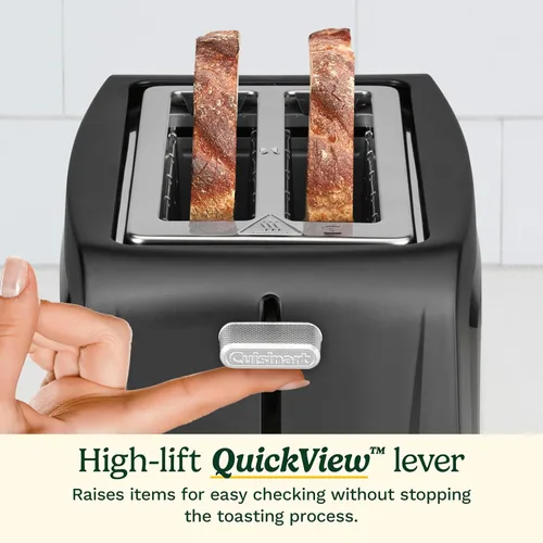 Vista 5 de Cuisinart Core Collection Tostadora de 2 rebanadas Ranuras extralargas para pan artesanal, bagel Quickview de elevación alta™ Función