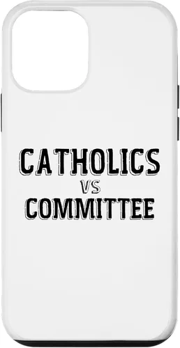Vista 16 de Catholics Vs Committees Funny Catholic School Humor Case for iPhone 16
