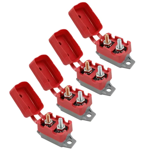 Vista 7 de Bonsicoky Disyuntor de reinicio automático de 15 A 12 V con tapa y perno, interruptor de parada corta para automóvil, barco, RV