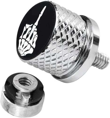 Vista 9 de Tornillo de tornillo de asiento de guardabarros moleteado de acero inoxidable de 1/4 "-20 roscas compatible con Harley Sportster Touring Softail