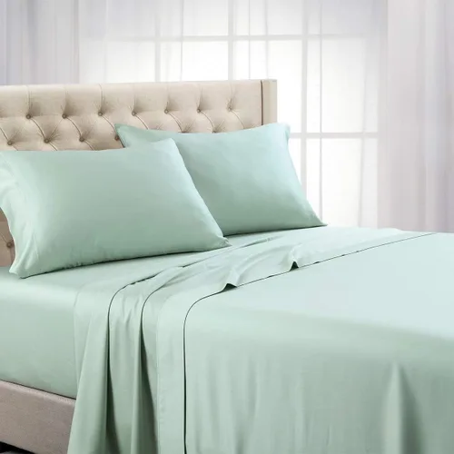 Vista 6 de Royal Hotel Twin XL Tencel Lyocell Sheets Set, 600 TC, Gray, 3-Piece