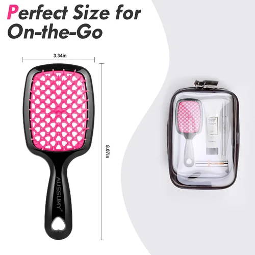 Vista 7 de 2 Pack Cepillo para Desenredar con Ventilación - Cepillo Desenredante con Cerdas Suave para Cabello Sin Enredos - Ideal para Cabello Natural