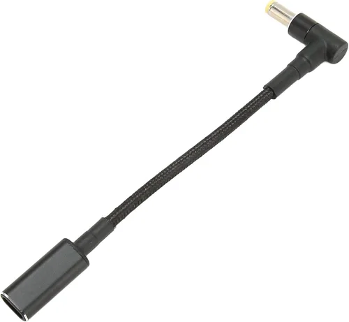 Vista 8 de Yunseity Tipo C USB C hembra entrada a DC Power PD Cable, 0.217x0.098 in PD 100W 20V/5A chip USB C hembra a macho adaptador de carga 90 grados