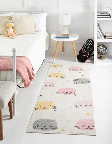 Vista 7 de Unique Loom Whimsy Collection - Alfombra rectangular de 2 pies 2 pulgadas x 2 pies 11 pulgadas, marfil/negro
