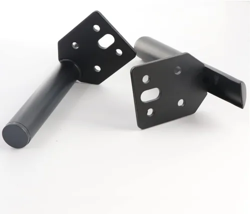 Vista 3 de Patas de muebles de 2 pulgadas, patas negras para mesa de café, patas de muebles de metal de mediados de siglo para sofá, gabinete, otomana, juego