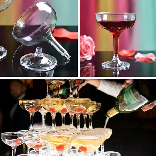 Vista 4 de 30 vasos de plástico para champán de 5 onzas