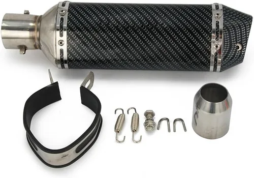 Vista 6 de JFG RACING Silenciador de escape Slip On para motocicleta, moto de cross, moto de tierra, ATV, 1,5-2" universal para moto de calle, moto de pista
