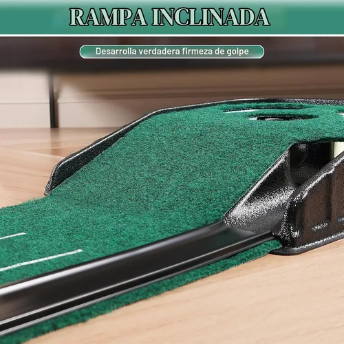 Vista 7 de CHAMPKEY Golf Putting Green Indoor - Advanced Guides Golf Putting Mat - Enhance Putting Accuracy and Challenge