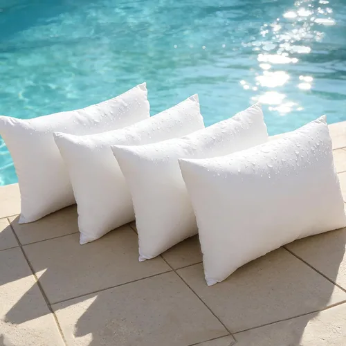 Vista 8 de JOJOGOGO Juego de 4 almohadas lumbares impermeables para exteriores de 12 x 20 pulgadas, para muebles de patio, jardín, columpio y porche delantero