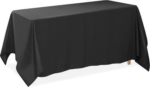 Vista 35 de Lann's Linens - Mantel rectangular de tela de poliéster de primera calidad para bodas, banquetes y restaurantes Rojo