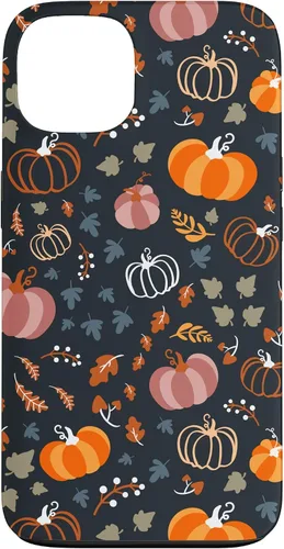 Vista 7 de Funda para iPhone 14 Pro Max Otoño Hojas Caídas Calabaza Cosecha de Especias Feliz Oto