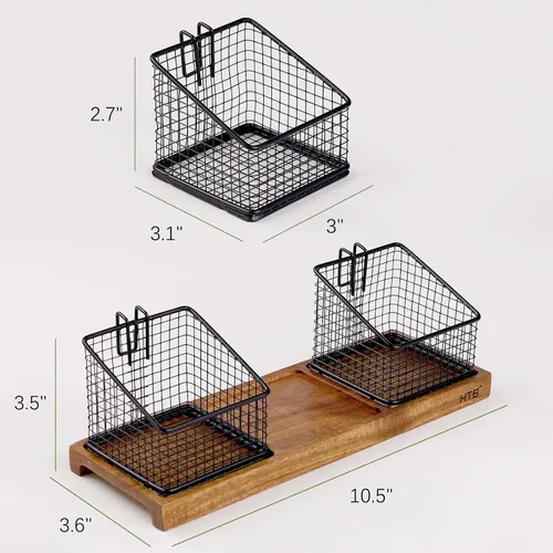 Vista 7 de HTB Acacia Wood Tea Bag Holder