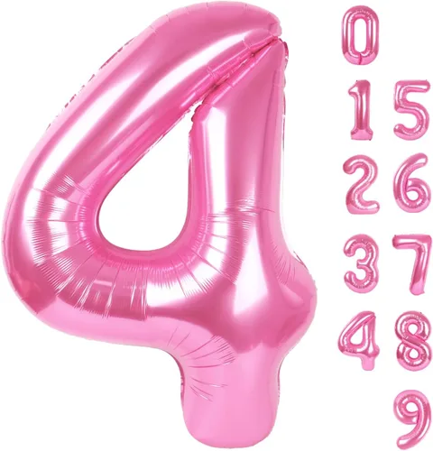 Vista 400 de Globos con números de 40 pulgadas, color negro, para decoraciones de cumpleaños de 10 a 100 años Jumbo 40In & Vibrant Color, With Hanging Holes