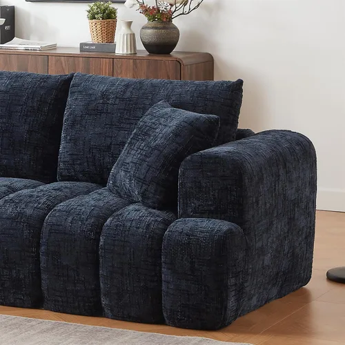 Vista 8 de Camillas deshuesadas de 108.3 pulgadas para sala de estar, sofá modular de nube con diván de gran tamaño, sofá deshuesado en forma de L con asiento
