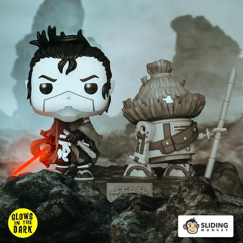Vista 2 de Funko Star Wars: Visions - The Ronin y B5-56 Glow in the Dark Deluxe Pop