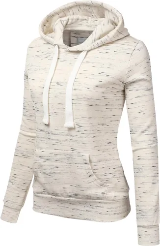 Vista 2 de DOUBLJU Suéter básico ligero y esencial, cómodo, informal, sin botones, sudadera con capucha para mujer, tallas extragrandes