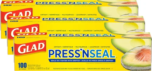 Vista 8 de Glad Press'N Seal Food Plastic Wrap, 70 Square Foot Roll (Package May Vary)