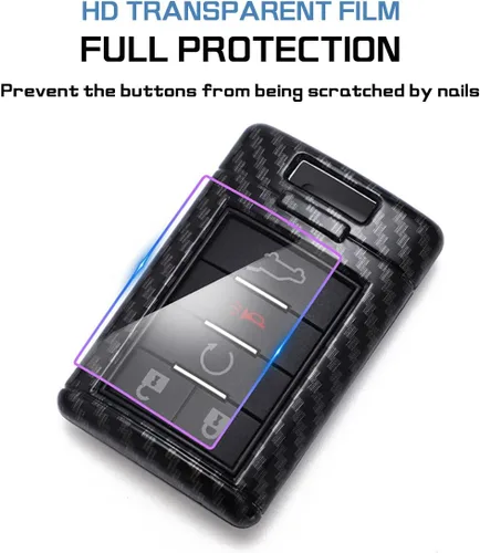 Vista 6 de ontto Funda para llavero Cadillac para Chevrolet C7, Corvette, protección completa, funda de llave de automóvil ABS para SRX DTS STS XTS CTS Negro