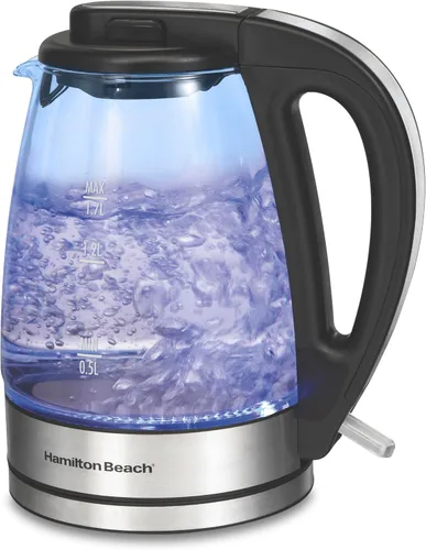 Vista 10 de Hamilton Beach Compact Hervidor de agua de vidrio, 1 litro (40930)