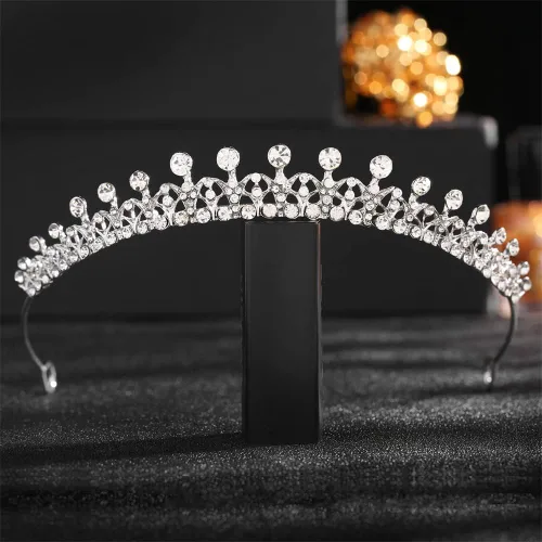 Vista 5 de Crystal Tiara Crown For Women Bridal Hair Ornaments for Birthday Pageant Wedding Prom Women Girls Hair Accessories