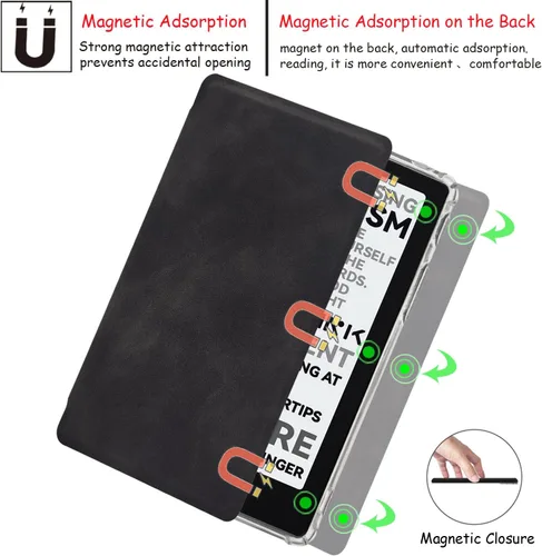 Vista 4 de Funda transparente de TPU para Xteink X3 3.7 "Pocket eBook, (negro)