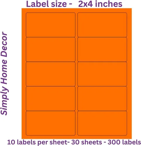 Vista 8 de Simply Home Decor - 750 Etiquetas Amarillas - 1" x 2-5/8" 25 Hojas I