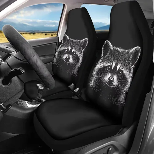 Vista 23 de Mumeson Fundas protectoras de asiento delantero de automóvil con estampado de calavera y girasol, fundas elásticas para asiento de automóvil, 2