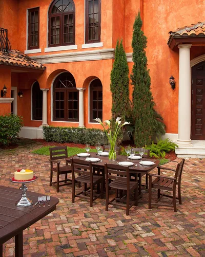 Vista 2 de POLYWOOD® La Casa Café - Juego de comedor, Aruba/Blanco