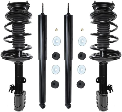 Vista 148 de Detroit Axle - Puntales y Amortiguadores para Chevy Traverse Buick Enclave GMC Acadia Saturn Outlook 2007-2012, 2 puntales delanteros con resorte