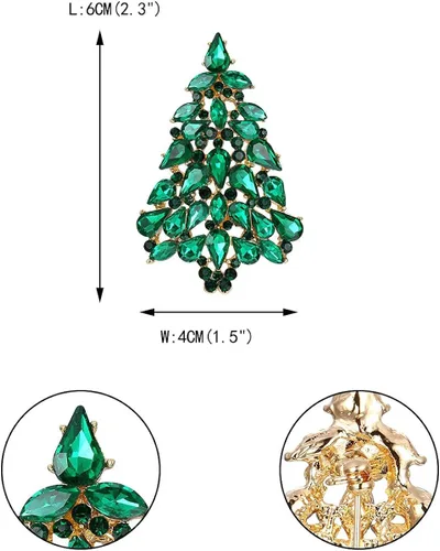 Vista 4 de EVER FAITH Broche de lágrima de cristal austriaco para fiesta de mujer, Cristal