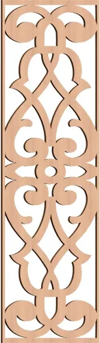 Vista 59 de 9 3/8"W x 24 3/8"H x 1/4"T Bellaire Decorativos Paneles de pared de madera calado, abedul