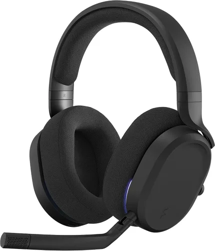 Vista 9 de Fractal Design Scape Dark - Auriculares inalámbricos para juegos de PC - Micrófono abatible para silenciar con cancelación de ruido - Duración