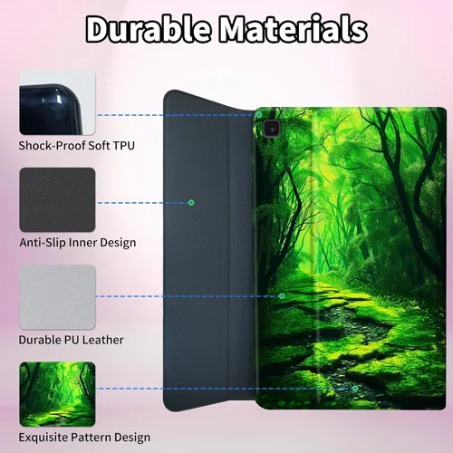 Vista 6 de Funda para Samsung Galaxy Tab S6 Lite 2022/2020 Teclado Inalámbrico Desmontable y Cubierta De Soporte De Cuero PU Funda Protectora Para Samsung