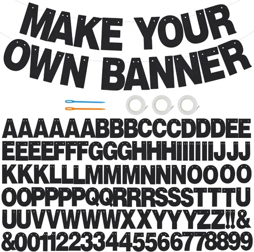 Vista 39 de 116 piezas de letras de la A a la Z DIY Banner personalizado Colorido