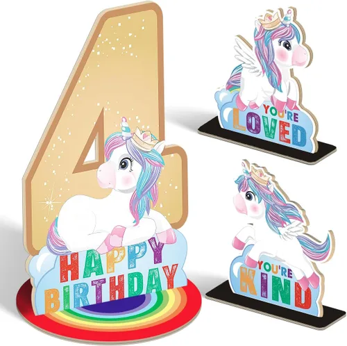Vista 22 de Juego de 3 piezas de dinosaurios con signo de número de 2º cumpleaños, decoración de mesa de dinosaurios para niños y niños de 2º cumpleaños