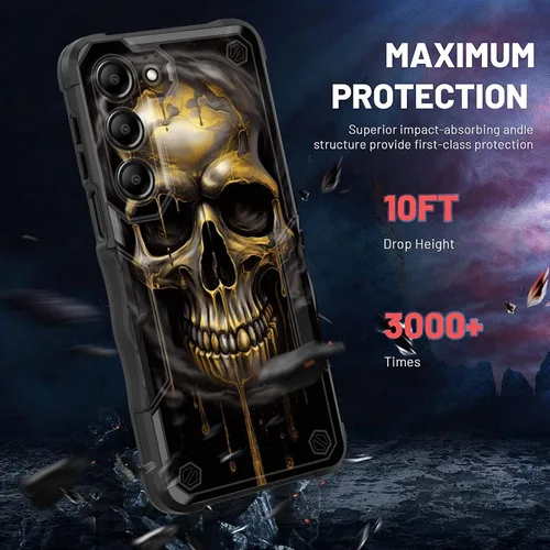 Vista 100 de Funda para Galaxy A14 5G, [Doble Capa][Protección contra Caídas de Grado Militar de 10 Pies] [Antideslizante] Funda Resistente a Prueba de Golpes