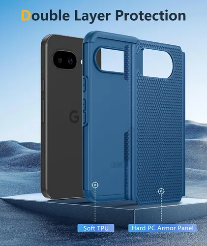 Vista 285 de FNTCASE Funda para iPhone 17 Pro: Fundas delgadas translúcidas de color azul claro compatibles con MagSafe, protección completa de la cámara